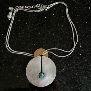 Vintage Marjorie Baer SF Mixed Metals Hand Crafted Necklace